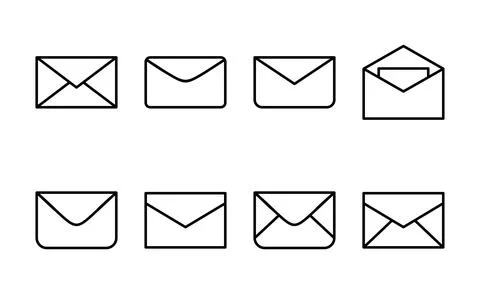 Mail icon vector. email sign and symbol. E-mail icon. Envelope icon Stock Illustration