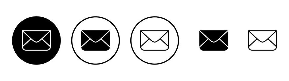 Mail icon vector. email sign and symbol. E-mail icon. Envelope icon Ilustração Stock