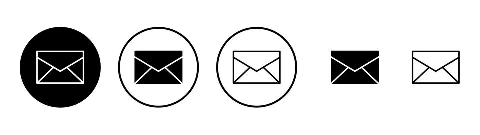 Mail icon vector. email sign and symbol. E-mail icon. Envelope icon Ilustração Stock
