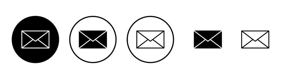 Mail icon vector. email sign and symbol. E-mail icon. Envelope icon Ilustração Stock