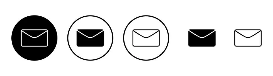 Mail icon vector. email sign and symbol. E-mail icon. Envelope icon Ilustração Stock