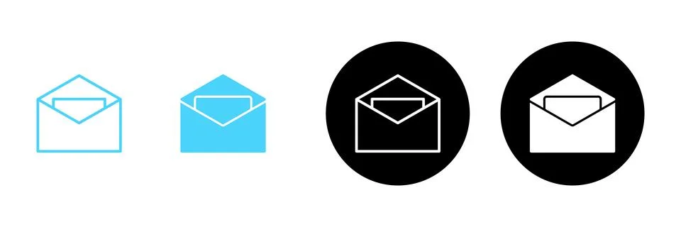 Mail icon vector. email sign and symbol. E-mail icon. Envelope icon Stock Illustration