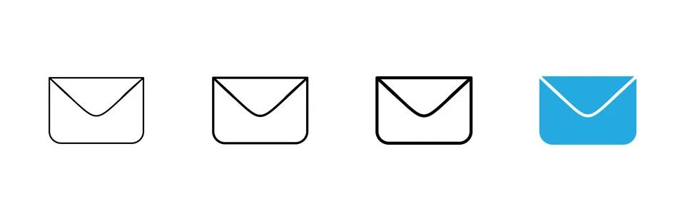 Mail icon vector. email sign and symbol. E-mail icon. Envelope icon Stock Illustration
