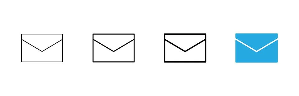 Mail icon vector. email sign and symbol. E-mail icon. Envelope icon Stock Illustration