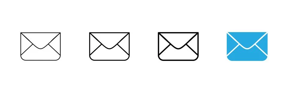 Mail icon vector. email sign and symbol. E-mail icon. Envelope icon Stock Illustration