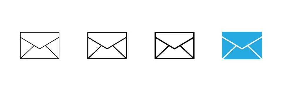 Mail icon vector. email sign and symbol. E-mail icon. Envelope icon Stock Illustration