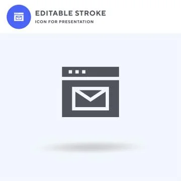 Mail icon vector, filled flat sign, solid pictogram isolated on white, logo i Stock Illustration
