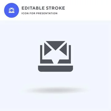 Mail icon vector, filled flat sign, solid pictogram isolated on white, logo Stock Illustration