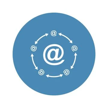 Mail Icon Vector flat design style Stock Illustration