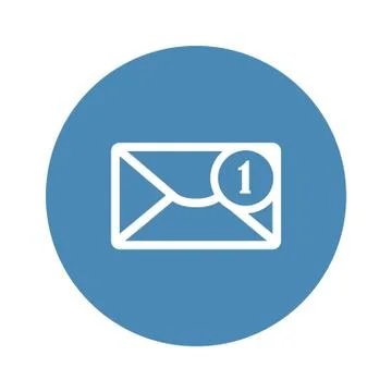 Mail Icon Vector flat design style Stock Illustration