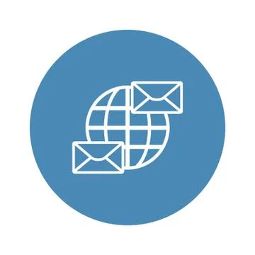 Mail Icon Vector flat design style Stock Illustration