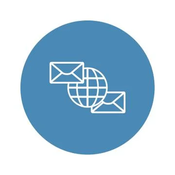 Mail Icon Vector flat design style Stock Illustration