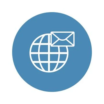 Mail Icon Vector flat design style Stock Illustration