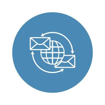 Mail Icon Vector flat design style Stock Illustration