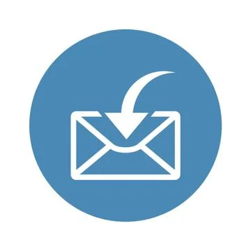 Mail Icon Vector flat design style Stock Illustration