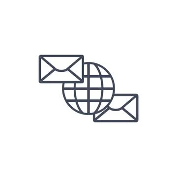 Mail Icon Vector flat design style Stock Illustration