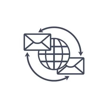 Mail Icon Vector flat design style Stock Illustration