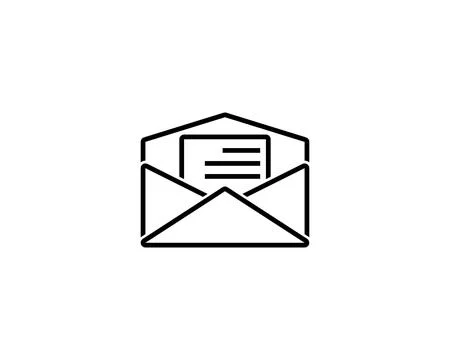 Mail Icon Vector Illustration Design Stock Illustration