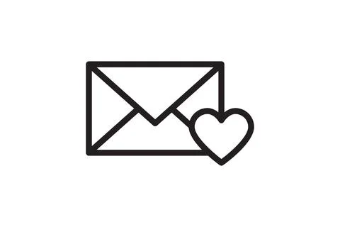 Mail icon vector sign. Letter envelope symbol. Message send to address illust Stock Illustration