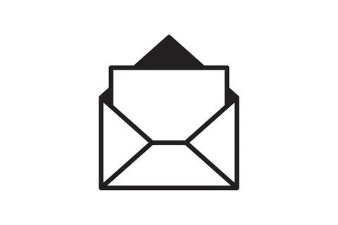 Mail icon vector sign. Letter envelope symbol. Message send to address illust Stock Illustration