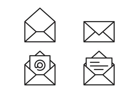Mail icon vector sign. Letter envelope symbol. Message send to address illu.. Stock Illustration
