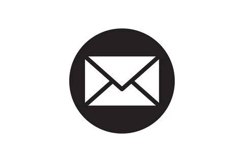 Mail icon vector sign. Letter envelope symbol. Message send to address illu.. Stock Illustration