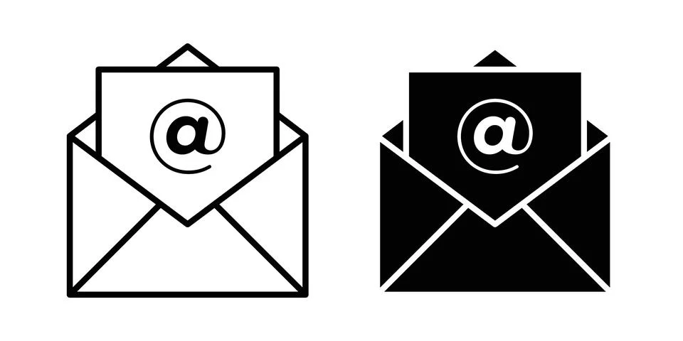 Mail icon vector symbol graphics Stock Illustration