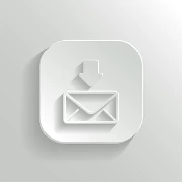 Mail icon - vector white app button Stock-Illustration