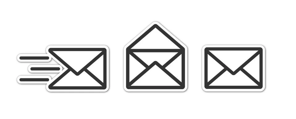 Mail icon . web icon set .vector illustration Stock Illustration