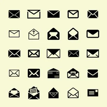 Mail icons Stock Illustration