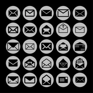 Mail icons Stock Illustration