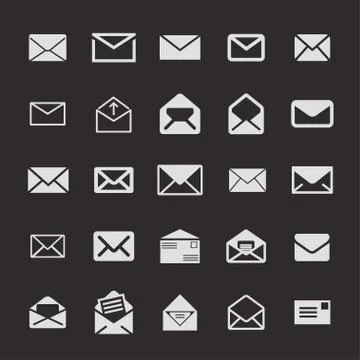Mail icons Stock Illustration