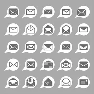 Mail icons Stock Illustration