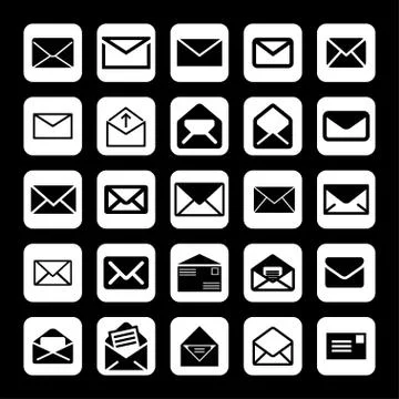 Mail icons Stock Illustration