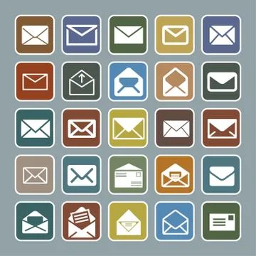 Mail icons Stock Illustration