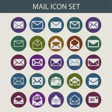 Mail icons Stock Illustration