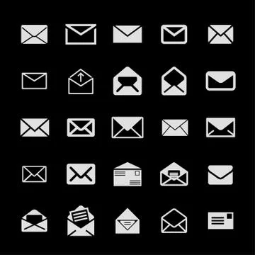 Mail icons Stock Illustration