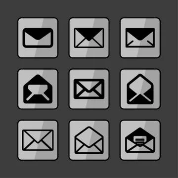 Mail icons Stock Illustration