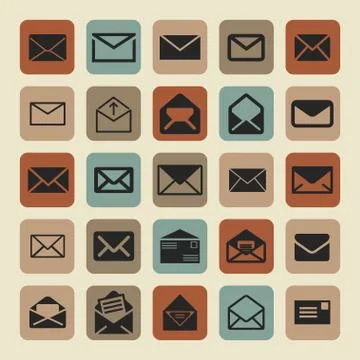 Mail icons Stock Illustration