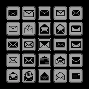 Mail icons Stock Illustration