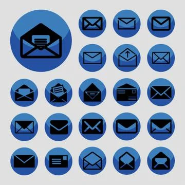 Mail icons Stock Illustration