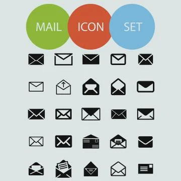 Mail icons Stock Illustration