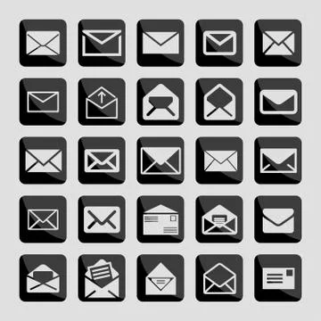 Mail icons Stock Illustration