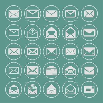Mail icons Stock Illustration