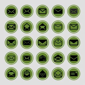 Mail icons Stock Illustration