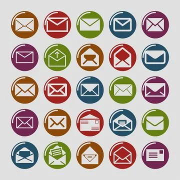Mail icons Stock Illustration