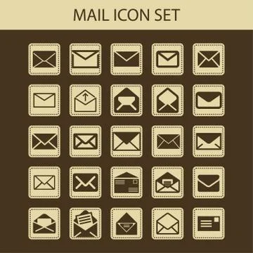 Mail icons Stock Illustration