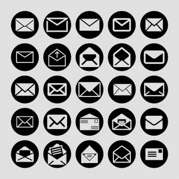Mail icons Stock Illustration