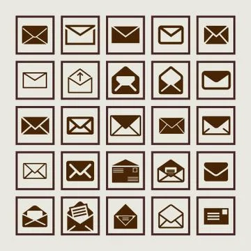 Mail icons Stock Illustration