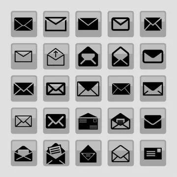 Mail icons Stock Illustration